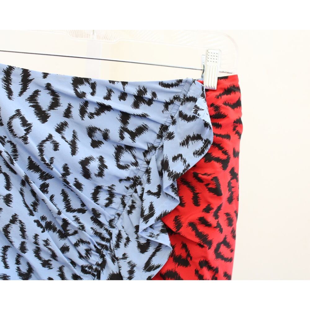 A.L.C. Alc Geller Color Block Leopard Print Ruffl… - image 7
